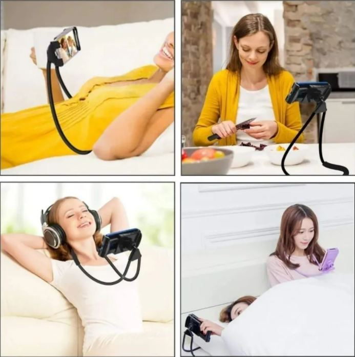 HOLDER CELULAR Y TABLET FLEXIBLE CON SOPORTE PARA CUELLO